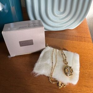 Avon Gold “K” Initial Pendant Necklace